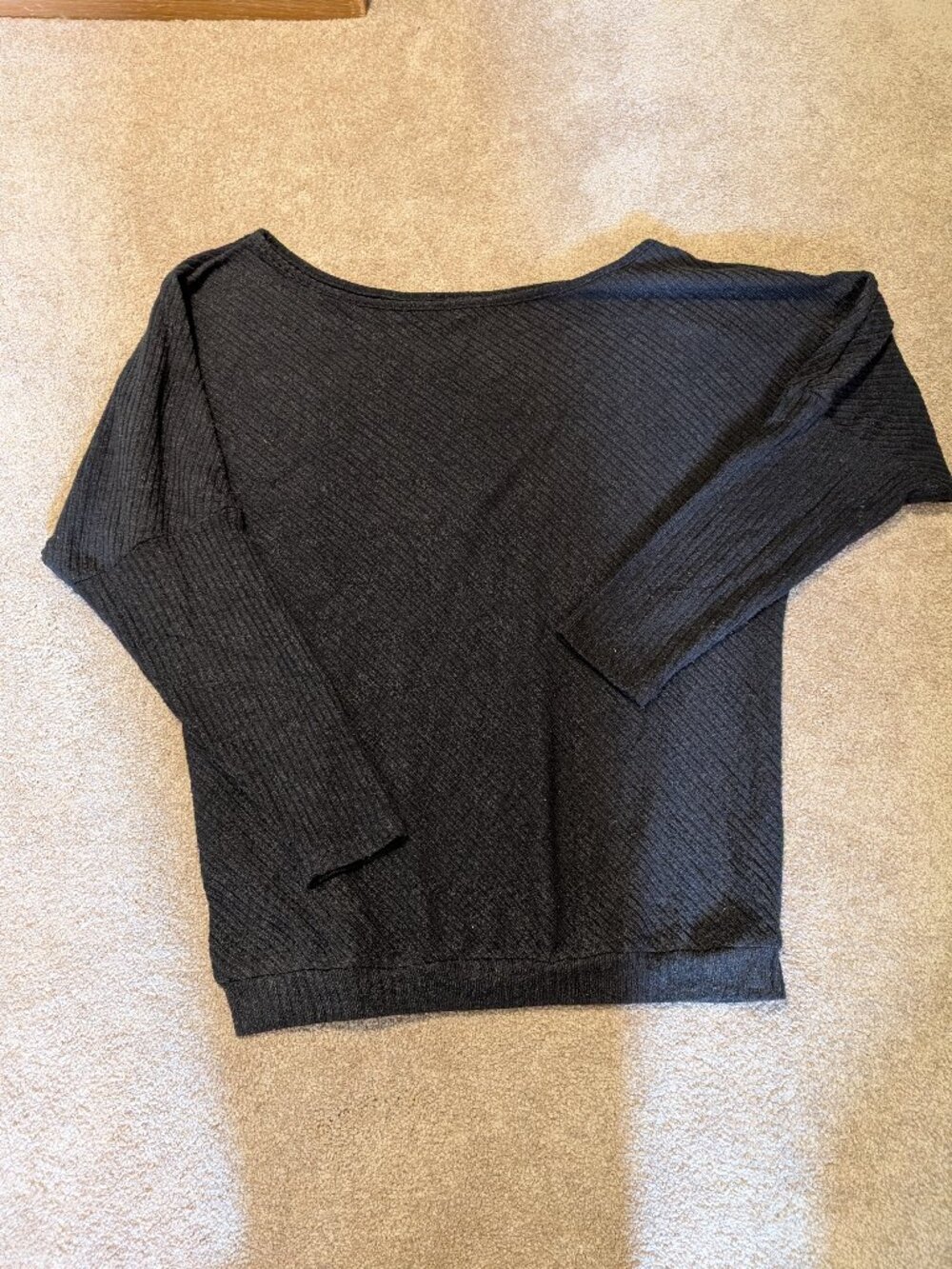 Long sleeve drop shoulder off shoulder black sweater size medium